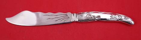 Fish Knife curved handle HH AS  w/ under sea scene w/ octopus  7 7/8
